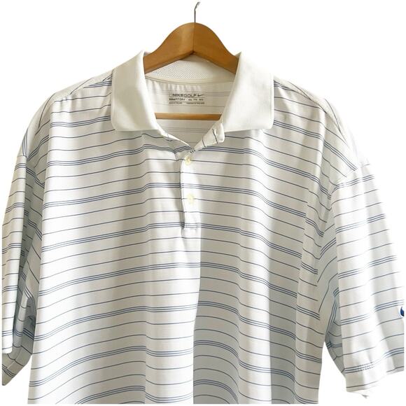 Nike Golf Polo Dri Fit Men’s Size XXL Multicolor Preowned Stripes Logo Shirt - Picture 4 of 12